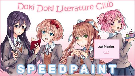 Doki Doki Literature Club Sticker Sheet [speedpaint] Youtube