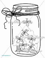 Jar Mason Firefly Coloring Printable Drawing Template Pages Bug Jars Lightning Svg Fireflies Clip Ball Getdrawings Cookie Color Craft Binks sketch template