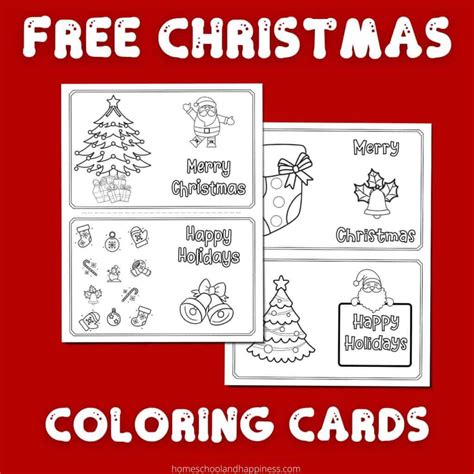 printable christmas coloring cards kids atelier yuwaciaojp