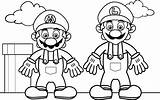 Mario Bros sketch template