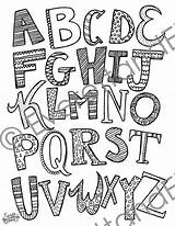Fonts Uppercase Doodle Moldes sketch template