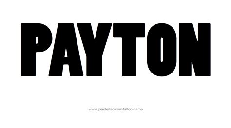 Payton Name Tattoo Designs