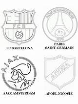 Champions Ajax Barcelona Paris Fc Germain Saint Uefa Amsterdam League Apoel Coloriage Coloring Ligue Des Coloriages Color sketch template