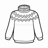 Sweater Colorir Camisola Imagens Vetores Livro sketch template
