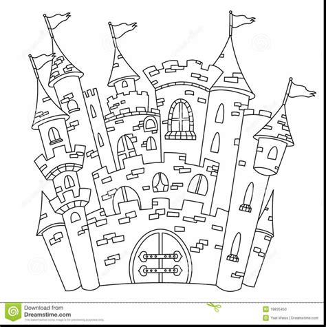 castle drawing outline  getdrawings