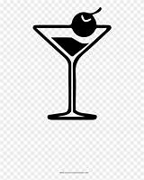 Cocktail Martini Coloring Pngfind sketch template