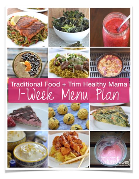 free 1 week menu plan — traditional food trim healthy
