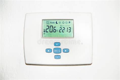 digital thermostat stock image image  cold electric