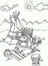 Indianer Indianen Indiaan Kleurplaten Nijlpaard Indianie Ausmalbild Kolorowanki Animaatjes Malvorlage Stimmen sketch template