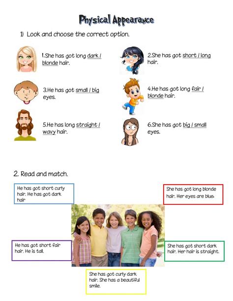 Physical Appearance Interactive Worksheet Alphabet Activities