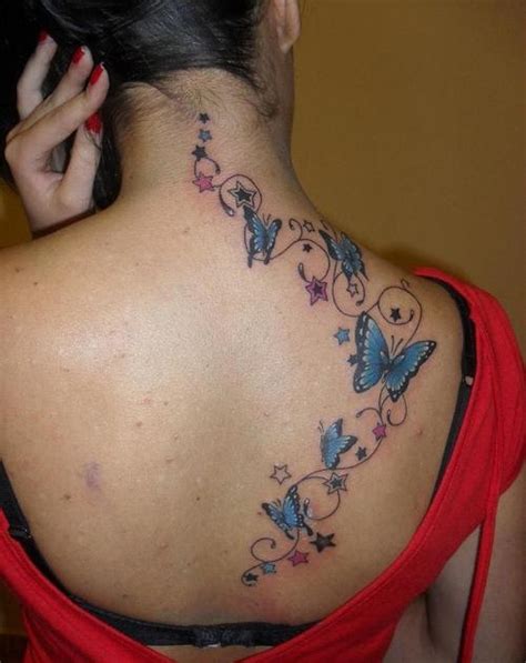 Art Best Tattoos Blue Butterflies With Stars Tattoo