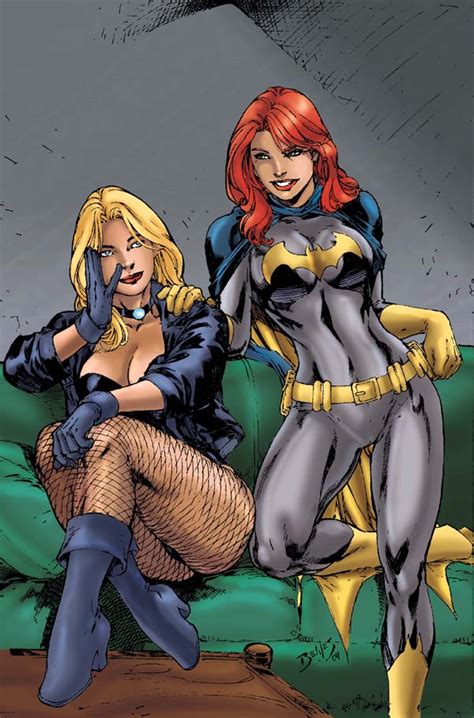 batgirl and black canary posing gotham city lesbians luscious
