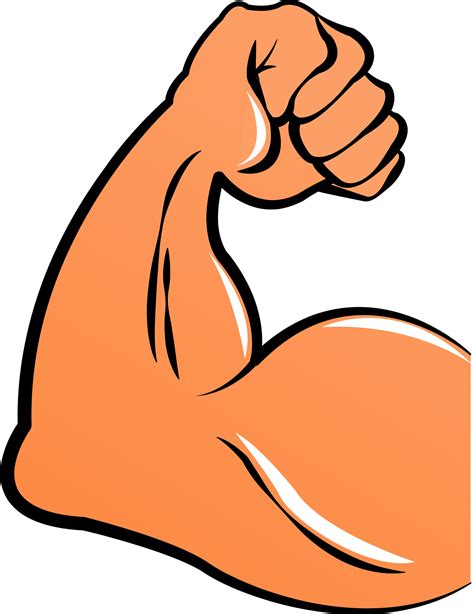 flexing muscle clipart