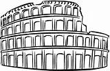 Colosseum Coloring Pages Clipart Printable Rome Clip Para Coliseo Romano Dibujo Koloseum Supercoloring Vector Roma History Easy Coliseum Imagen Sightseeing sketch template