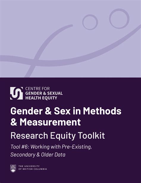 Pdf Gender And Sex In Methods And Measurement Research Equity Toolkit