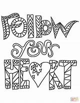 Coloring Heart Follow Pages Printable Doodle Live Supercoloring Categories sketch template