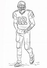Coloring Football Pages Player Printable Kids Sheets sketch template