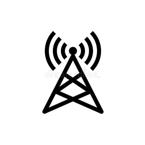 funkturmsymbol wave receiver technologie wi fi station anschluss telekommunikationskonzept