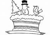 Cake Christmas Coloring Pages sketch template