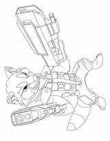 Galaxy Guardians Rocket Raccoon Coloring Pages Ausmalbilder Kids Fun Von sketch template