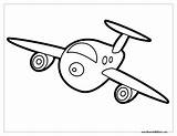 Coloring Airplane Pages Getdrawings Preschool sketch template