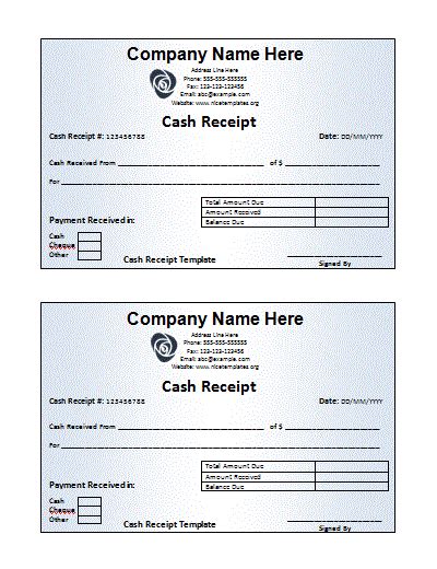 receipt book template   printable word excel  formats