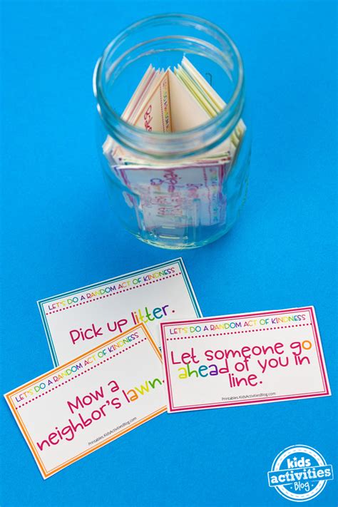 random acts  kindness cards  kids   printable cards