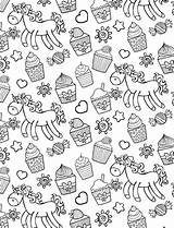 Cupcakes Coloring Pages Unicorns раскраски категории все Sweets из sketch template