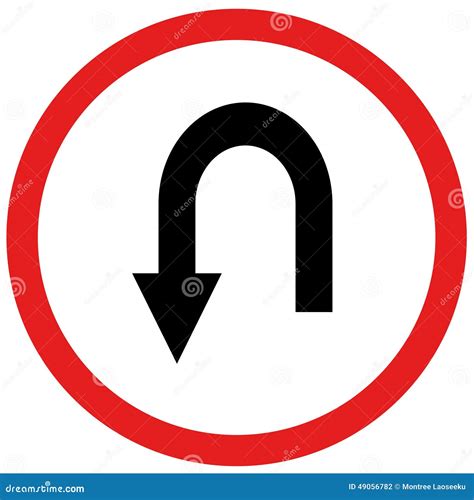 turn sign stock illustration image