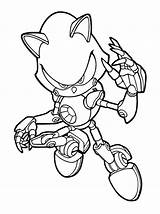Sonic Metal Coloring Hedgehog Color Kids sketch template