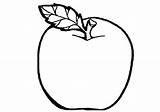 Coloring Pages Apple Color Printable Easy Fruits Apples Print Pdfs sketch template