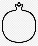 Pomegranate Coloring Clipart sketch template