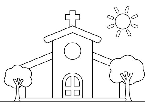 printable church coloring pages  printable templates