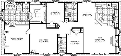 bedroom ranch floor plans  sq ft