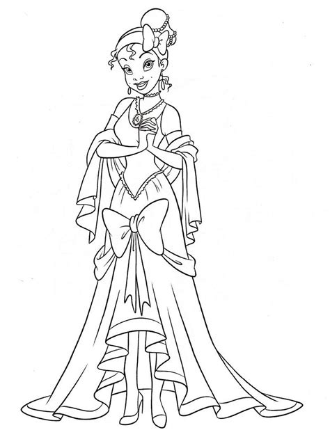 disney princess coloring pages tiana disney princess coloring pages