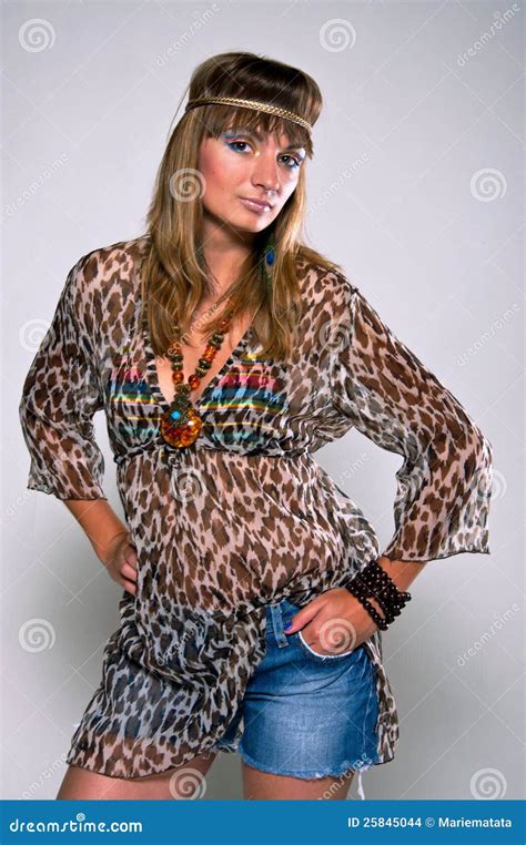Bright Hippie Girl 1 Stock Images Image 25845044