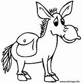 Coloriage Ane Colorare Donkey Asino Christmas Mule Disegno Schede Colorier sketch template