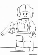 Coloring Princess Lego Leia Pages Printable Print sketch template