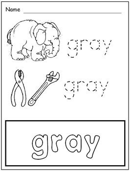 color words activities  kindergarten  kd creations tpt