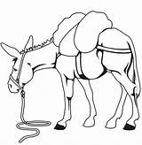 Coloring Animal Farm Mule Pages Mules Loads Carry Heavy Loaded Gif sketch template