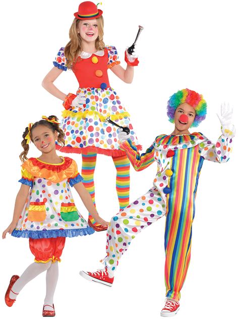 childs clown costume boys circus jumpsuit girls fancy dress kids