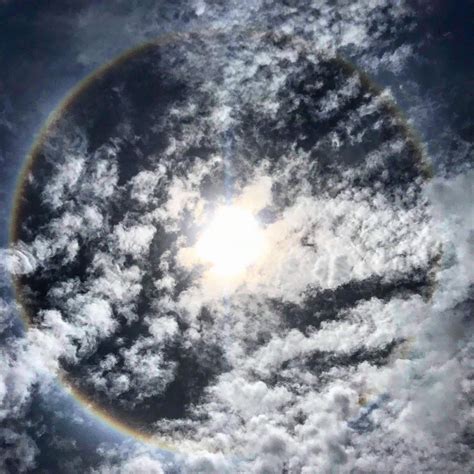 perfect circular rainbow   sun imagesocket