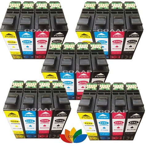 set compatible epson xp    printer ink cartridges  tbk tc tm ty