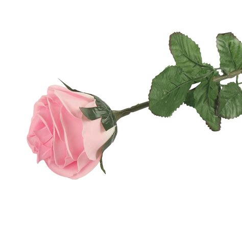 single premium rose bud artificial flower stem fake silk craft bouquet