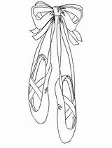Slippers Ballet Cliparts Coloring Pages Ballerina sketch template
