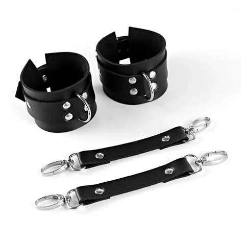 Punk Leather Soft Bondage Handcuffs Wrist Cuffs Bdsm Restraints Slave