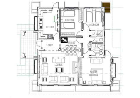 Three Bedroom House Plan 120 S Q M My Home My Zone