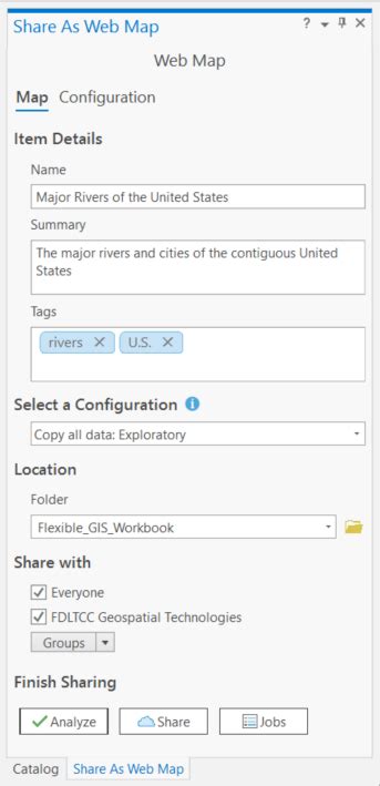 share  map   flexible gis workbook  arcgis pro