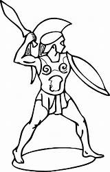 Warrior Soldier Wecoloringpage Soldiers Drawings Spartan Clipartmag sketch template