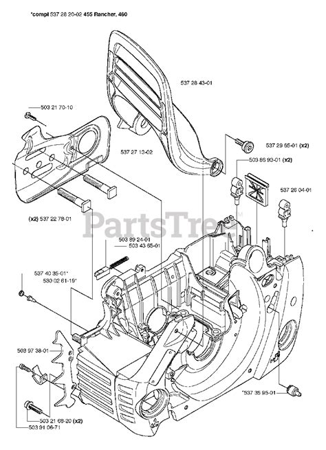 husqvarna  rancher husqvarna chainsaw   crankcase parts lookup  diagrams